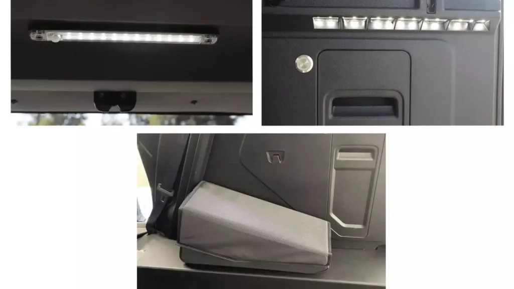 Visuel des options du Renault Kangoo TPMR : Eclairage LED intérieur et treuil de chargement électrique
