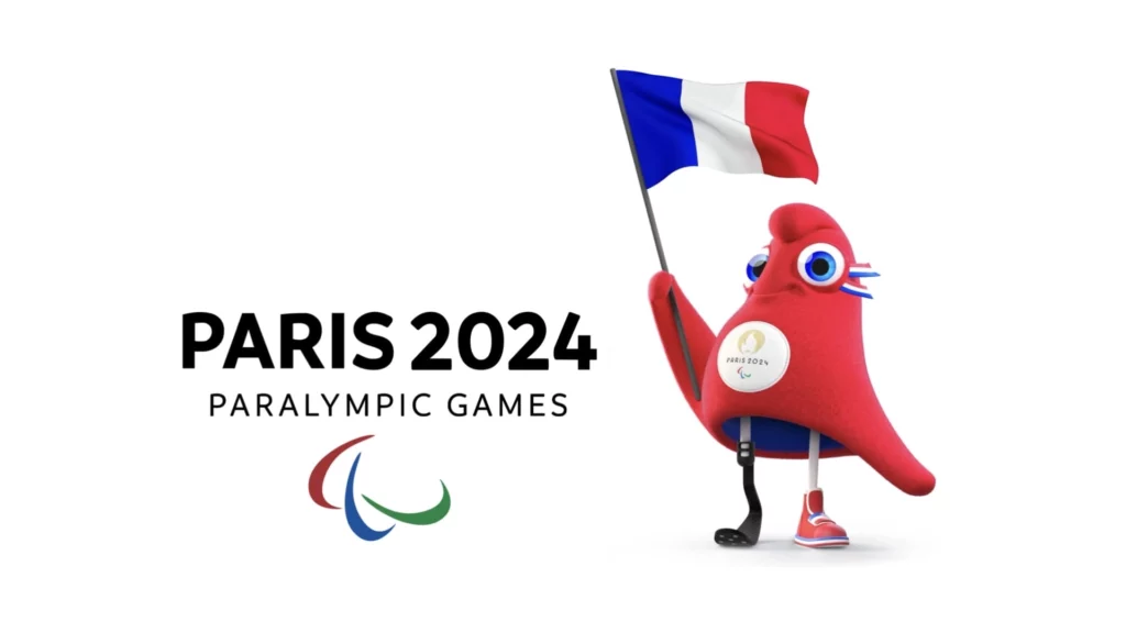 Image d'entête de l'actualité sur les jeux paralympique et les véhicules TPMR avec mascotte JO