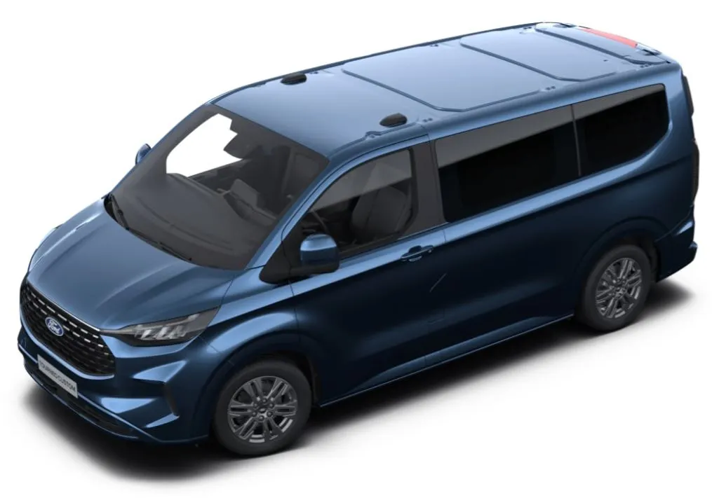 Ford Tourneo Custom TPMR Azure Blue Metallic vue de dessus