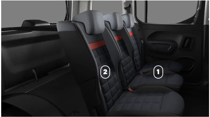 CITROËN Berlingo TPMR version max xtr vue banquette rang 2 vitre teintées