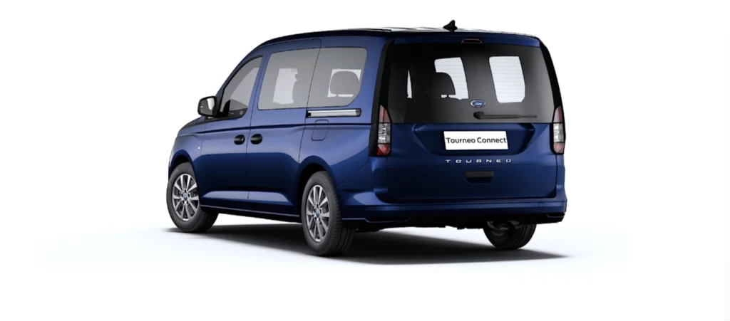 FORD Tourneo Connect TPMR bleu nuit finition Titanium vue arrière gauche