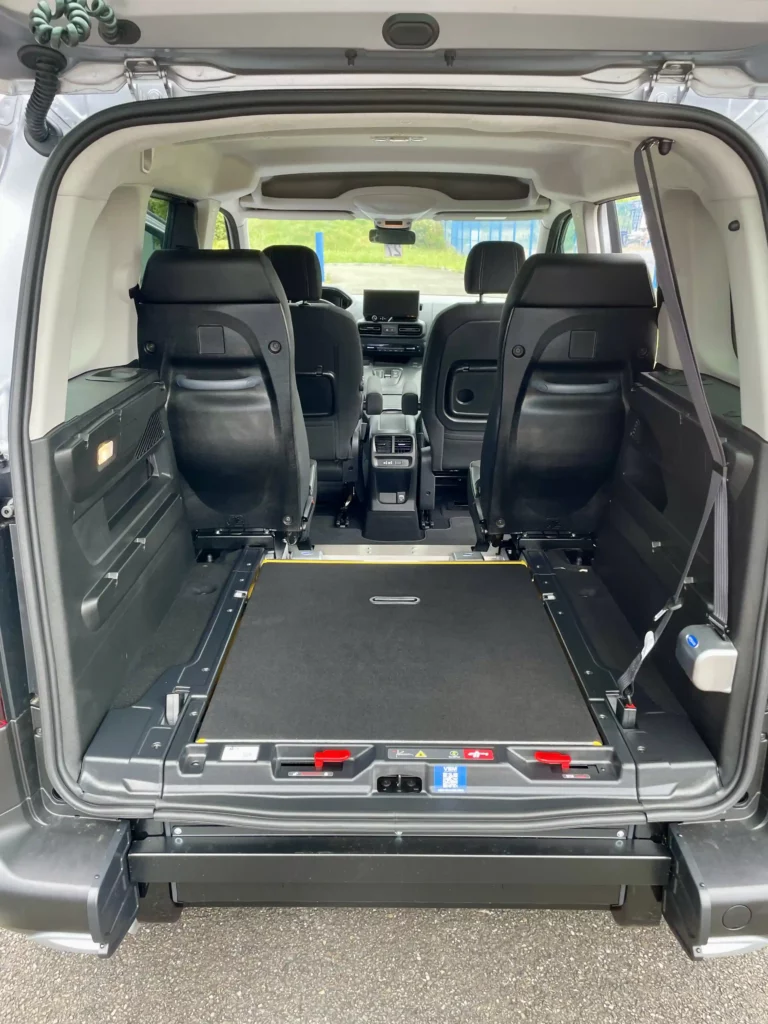 Peugeot rifter tpmr vue arrière rampe rabattue